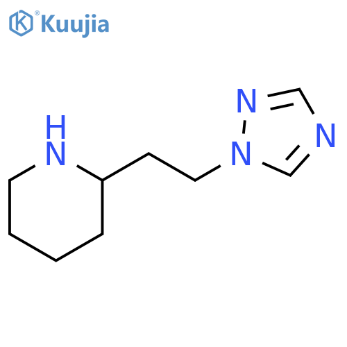 2-[2-(1H-1,2,4-triazol-1-yl)ethyl]piperidine structure