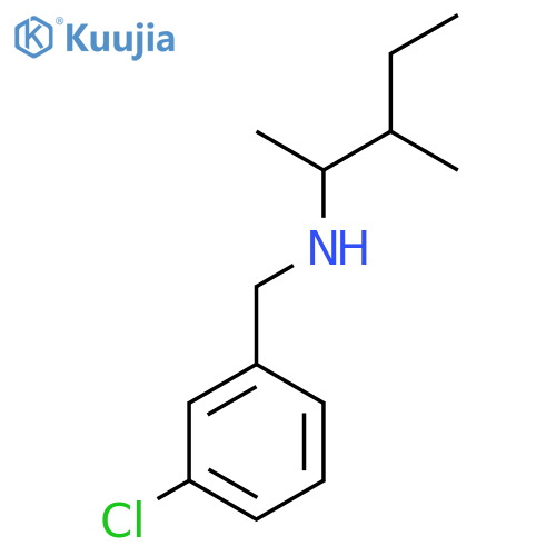 (3-chlorophenyl)methyl(3-methylpentan-2-yl)amine structure