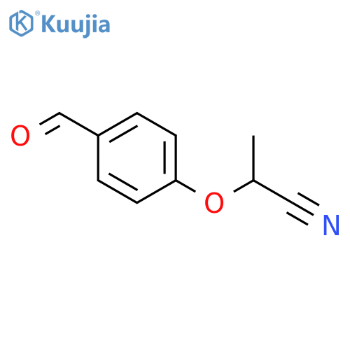 2-(4-formylphenoxy)propanenitrile structure