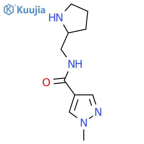 1-methyl-N-(pyrrolidin-2-yl)methyl-1H-pyrazole-4-carboxamide structure