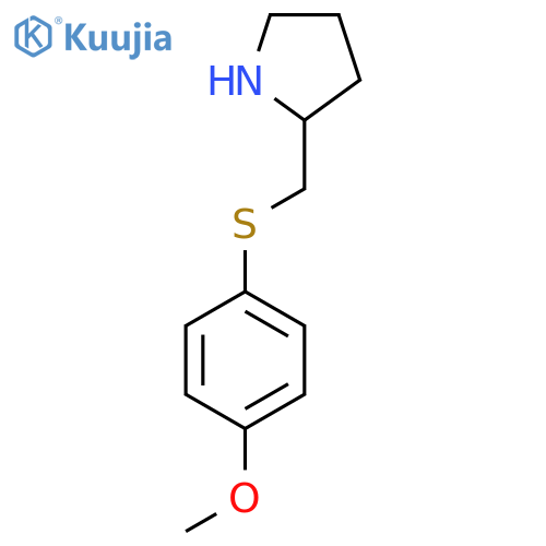 2-{[(4-methoxyphenyl)sulfanyl]methyl}pyrrolidine structure