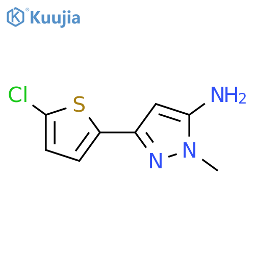3-(5-chlorothiophen-2-yl)-1-methyl-1H-pyrazol-5-amine structure