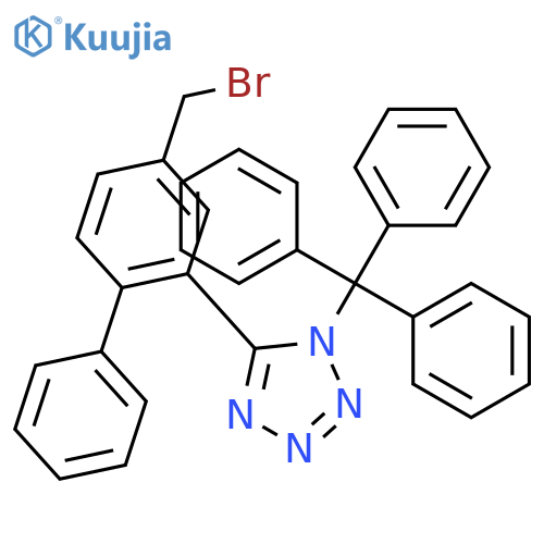 N-(Triphenylmethyl)-5-(4-bromomethylbiphenyl-2-yl)tetrazole structure