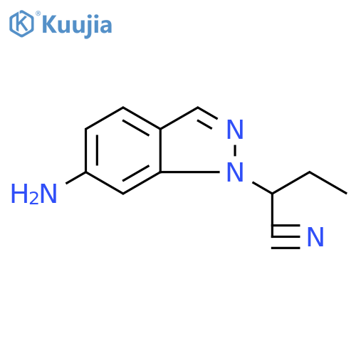 2-(6-amino-1H-indazol-1-yl)butanenitrile structure