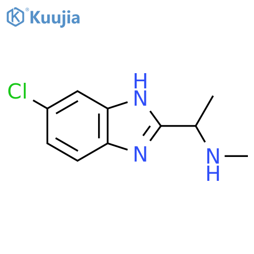 [1-(5-chloro-1H-1,3-benzodiazol-2-yl)ethyl](methyl)amine structure