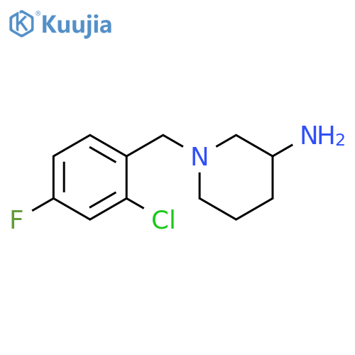 1-(2-chloro-4-fluorophenyl)methylpiperidin-3-amine structure