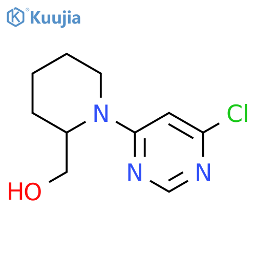 [1-(6-chloropyrimidin-4-yl)piperidin-2-yl]methanol structure