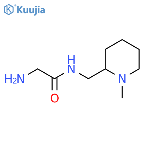 2-Amino-N-(1-methyl-piperidin-2-ylmethyl)-acetamide structure