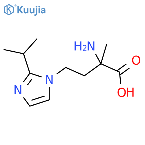 2-amino-2-methyl-4-2-(propan-2-yl)-1H-imidazol-1-ylbutanoic acid structure
