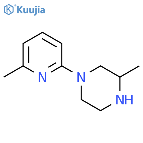 3-methyl-1-(6-methylpyridin-2-yl)piperazine structure