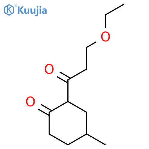 2-(3-Ethoxypropanoyl)-4-methylcyclohexan-1-one structure