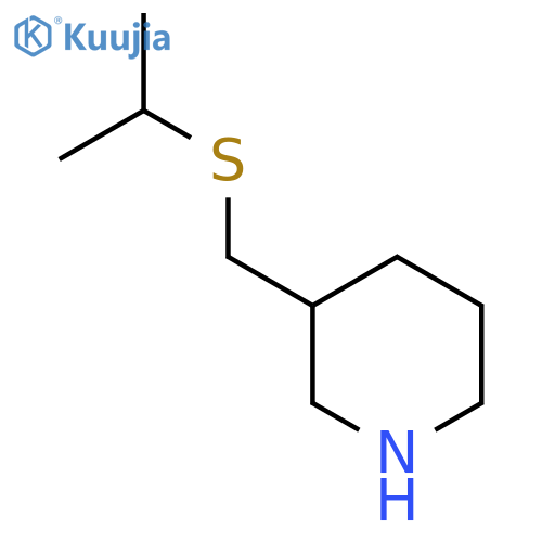 3-[(propan-2-ylsulfanyl)methyl]piperidine structure
