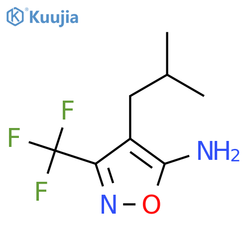 4-(2-Methylpropyl)-3-(trifluoromethyl)-1,2-oxazol-5-amine structure
