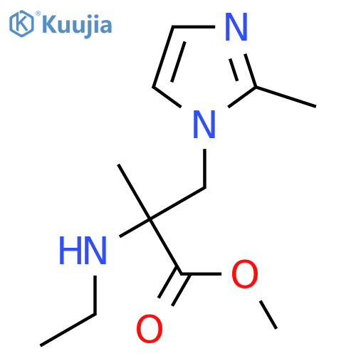 methyl 2-(ethylamino)-2-methyl-3-(2-methyl-1H-imidazol-1-yl)propanoate structure