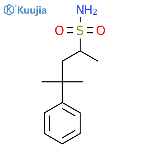 4-Methyl-4-phenylpentane-2-sulfonamide structure