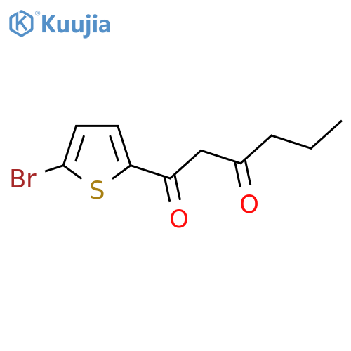 1-(5-bromothiophen-2-yl)hexane-1,3-dione structure