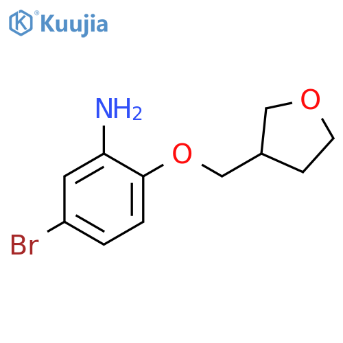 5-bromo-2-[(oxolan-3-yl)methoxy]aniline structure