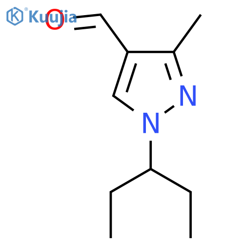 3-methyl-1-(pentan-3-yl)-1H-pyrazole-4-carbaldehyde structure