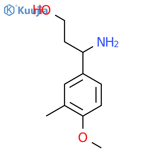 3-amino-3-(4-methoxy-3-methylphenyl)propan-1-ol structure