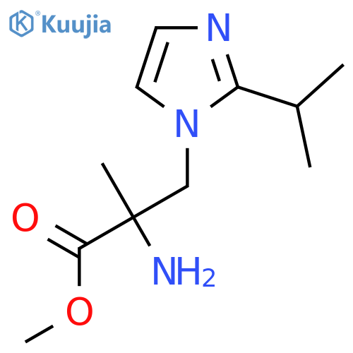 methyl 2-amino-2-methyl-3-2-(propan-2-yl)-1H-imidazol-1-ylpropanoate structure