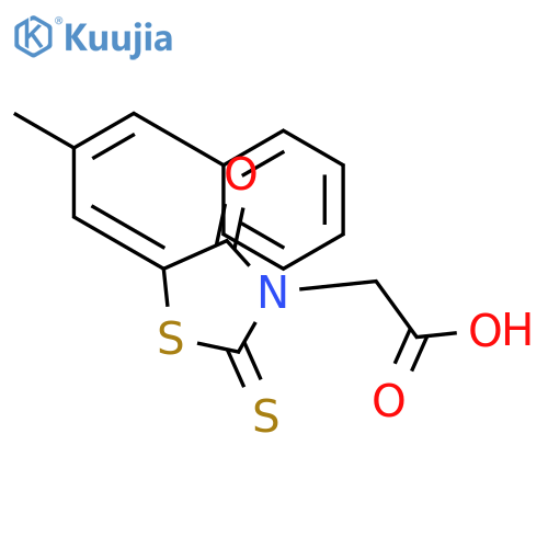 (Z,Z)-5-(2-Methyl-3-phenyl-propenylidene)-4-oxo-2-thioxo-3-thiazolidineacetic Acid structure