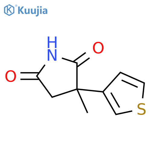 3-methyl-3-(thiophen-3-yl)pyrrolidine-2,5-dione structure