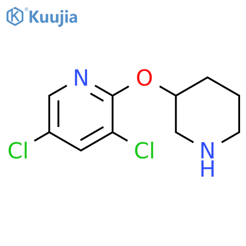 3,5-dichloro-2-(piperidin-3-yloxy)pyridine structure