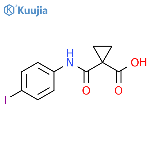 1-(4-iodophenyl)carbamoylcyclopropane-1-carboxylic acid structure
