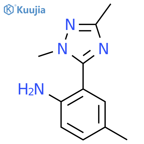 2-(dimethyl-1H-1,2,4-triazol-5-yl)-4-methylaniline structure