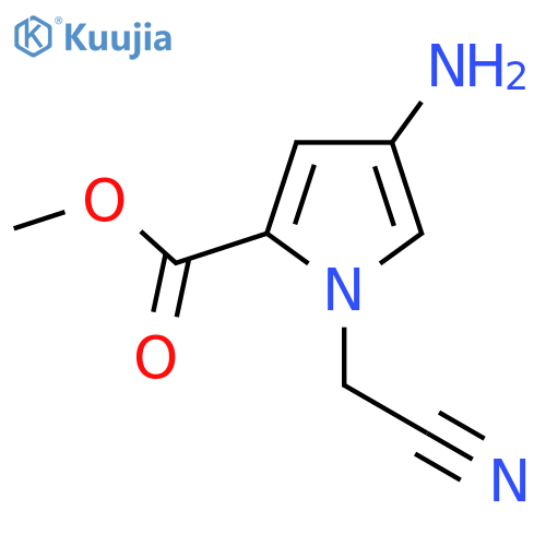 Methyl 4-amino-1-(cyanomethyl)-1H-pyrrole-2-carboxylate structure