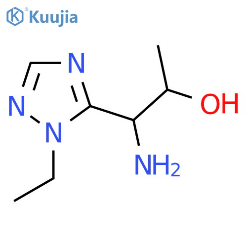 1-amino-1-(1-ethyl-1H-1,2,4-triazol-5-yl)propan-2-ol structure