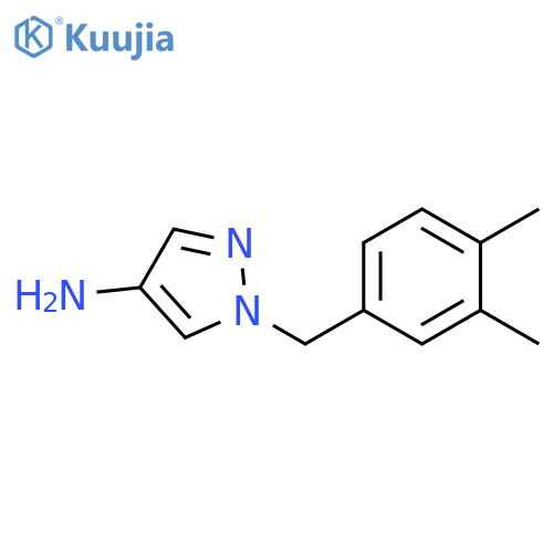 1H-Pyrazol-4-amine, 1-[(3,4-dimethylphenyl)methyl]- structure
