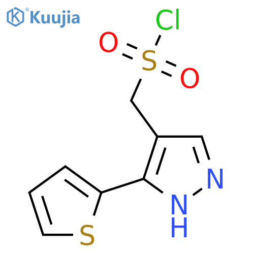 [3-(thiophen-2-yl)-1H-pyrazol-4-yl]methanesulfonyl chloride structure