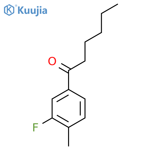 1-(3-fluoro-4-methylphenyl)hexan-1-one structure