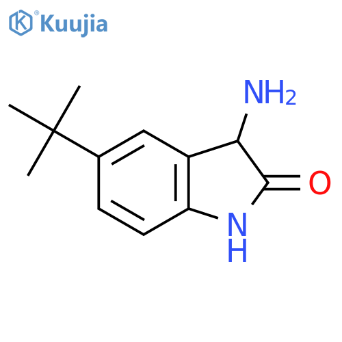 3-amino-5-tert-butyl-2,3-dihydro-1H-indol-2-one structure