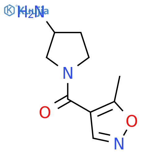 (3-Aminopyrrolidin-1-yl)(5-methylisoxazol-4-yl)methanone structure