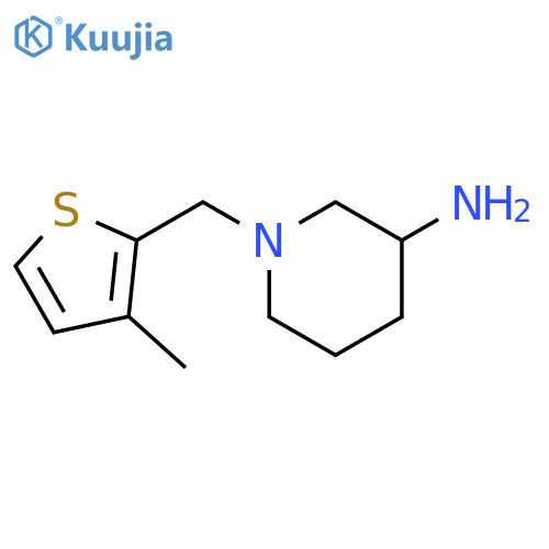 1-[(3-methylthiophen-2-yl)methyl]piperidin-3-amine structure