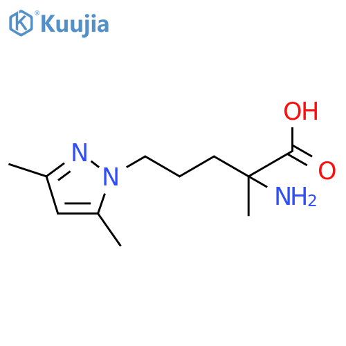 2-amino-5-(3,5-dimethyl-1H-pyrazol-1-yl)-2-methylpentanoic acid structure
