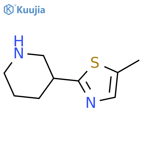 3-(5-methyl-1,3-thiazol-2-yl)piperidine structure