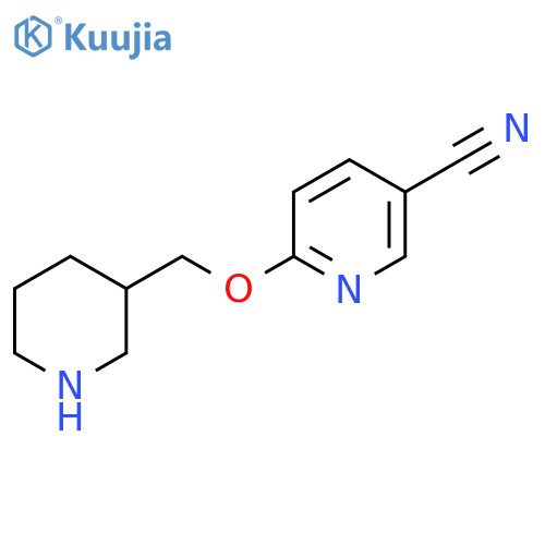 6-(Piperidin-3-ylmethoxy)nicotinonitrile structure
