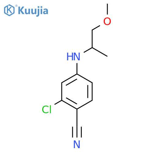 2-chloro-4-(1-methoxypropan-2-yl)aminobenzonitrile structure