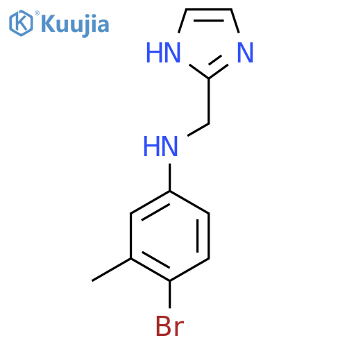 4-bromo-N-(1H-imidazol-2-yl)methyl-3-methylaniline structure