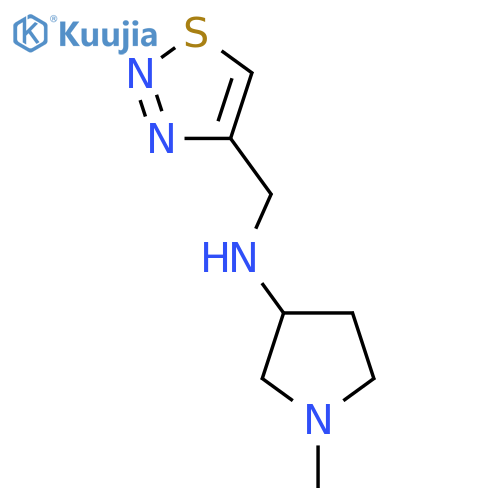 1-methyl-N-[(1,2,3-thiadiazol-4-yl)methyl]pyrrolidin-3-amine structure