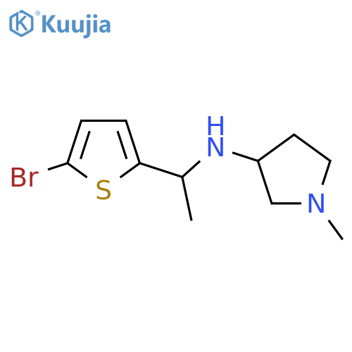N-[1-(5-bromothiophen-2-yl)ethyl]-1-methylpyrrolidin-3-amine structure