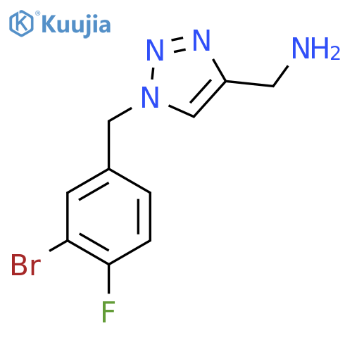 {1-[(3-Bromo-4-fluorophenyl)methyl]-1H-1,2,3-triazol-4-yl}methanamine structure
