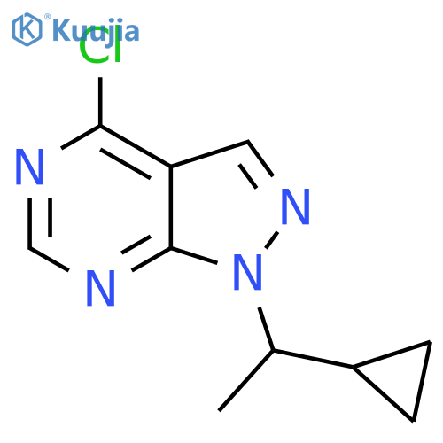 1H-Pyrazolo[3,4-d]pyrimidine, 4-chloro-1-(1-cyclopropylethyl)- structure