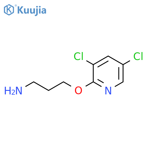 3-(3,5-dichloropyridin-2-yl)oxypropan-1-amine structure