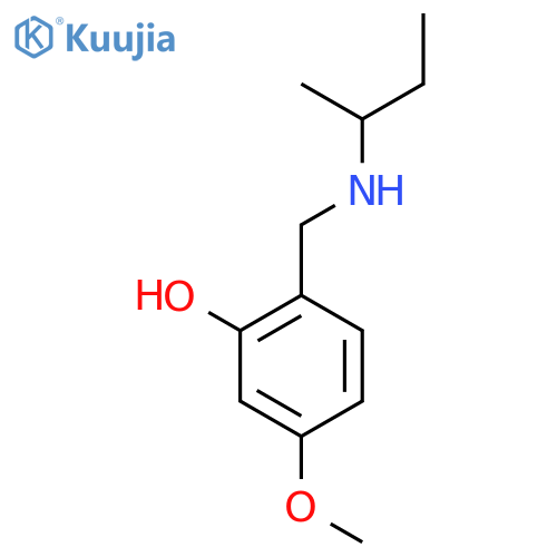 2-{(butan-2-yl)aminomethyl}-5-methoxyphenol structure