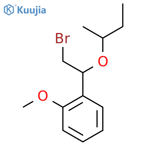 1-2-bromo-1-(butan-2-yloxy)ethyl-2-methoxybenzene structure