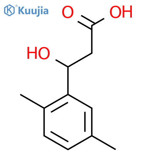 3-(2,5-dimethylphenyl)-3-hydroxypropanoic acid structure